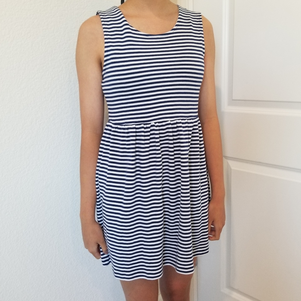 Guess Blue and White Stripe Tank Dress